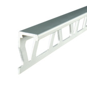 Tegelstrip Metaal Recht Mat Zilver 8 mm 270 cm