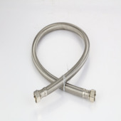 Toevoerslang flexibel - moer x moer 1/2"F x 1/2"F - 80 cm - D13 inox