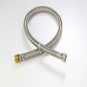 Toevoerslang flexibel - buitendraad x moer 1/2"M x 1/2"F - 75 cm - D13 inox