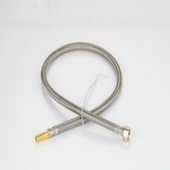 Toevoerslang flexibel - buisje x moer ø10 x 3/8"F - 75 cm - D8 inox