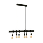 Suspension 6 points lumineux Eglo Townshend noir