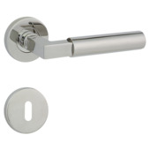 GAMMA deurklink set London rozet rond inox glans