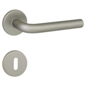 GAMMA deurklink set Gino rozet rond aluminium mat nikkel