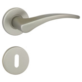 GAMMA deurklink set Stefanie rozet rond aluminium mat nikkel