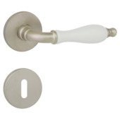 Gamma deurkruk set Bern rond rozet sleutelplaat RVS look messing