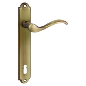 GAMMA deurklink set Brest langschild brons bb110