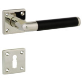 Gamma deurkruk set Liverpool vierkant rozet sleutelplaat nikkel glans