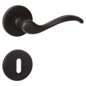 GAMMA deurklink set Tiago rozet rond messing bruin