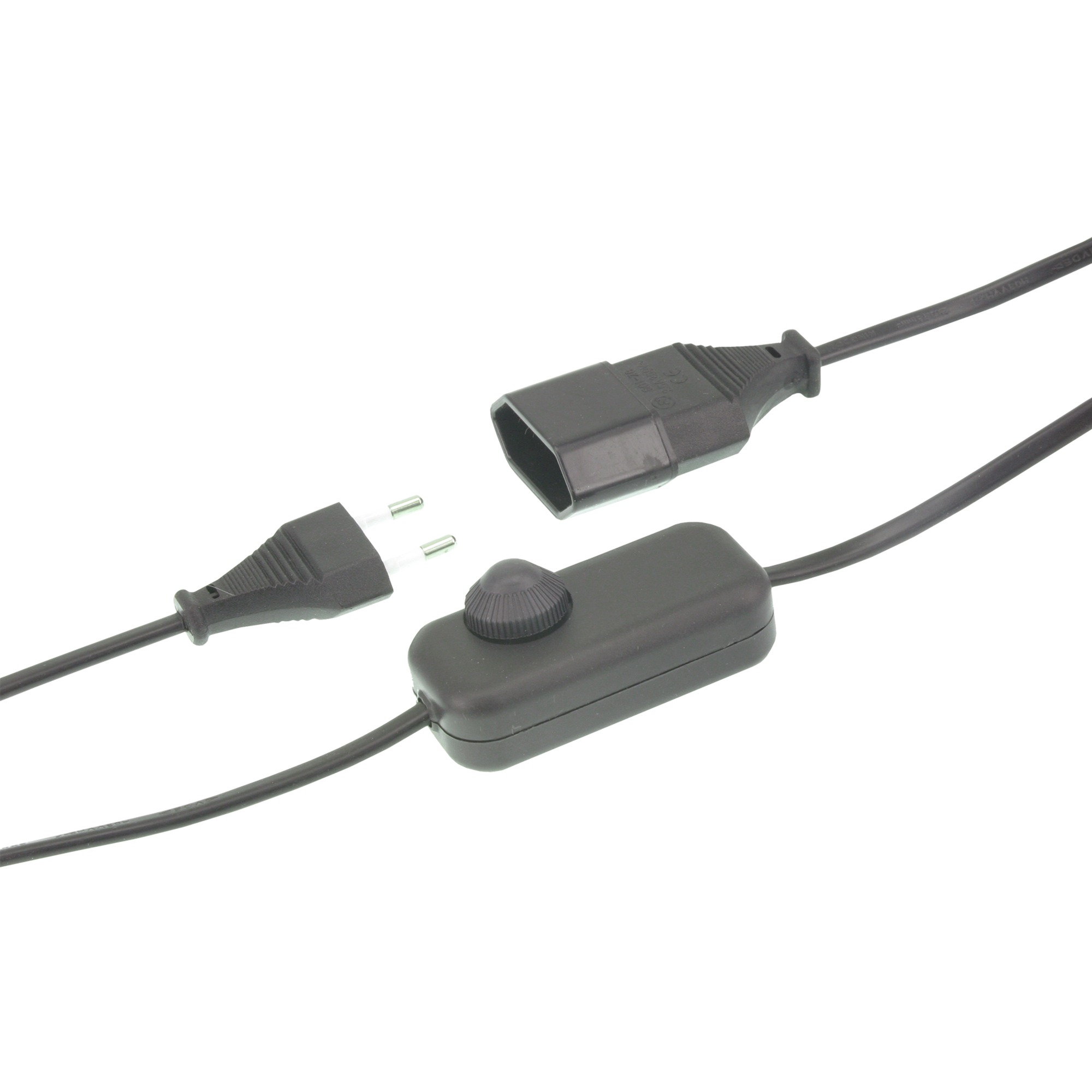 Exin snoerdimmer 40200 W zwart lengte 2m Dimmers