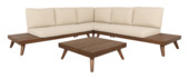 Loungeset Bordeaux walnut hout