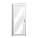 Beglaasde buitendeur rechts PVC wit 218x96 cm U=1,1