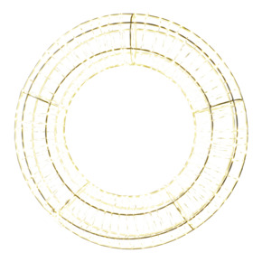 Kerstdecoratie lichtkrans met LED licht Ø 50 cm inclusief timer