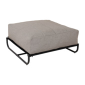 Poef voor buitensofa Jules grijs metaal