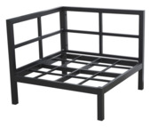 Wakefield palletonderstel hoek Dune 84 cm zwart metaal