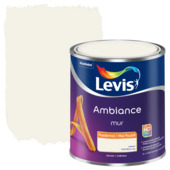 Peinture Levis Ambiance Mur mat poudré 1 L blanc lys