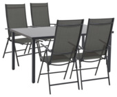 Wakefield tuinset Bazel grijs metaal