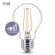 Ampoule poire LED à filament Philips E27 translucide 15 W