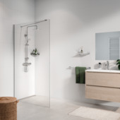 Sealskin inloopdouche Seev 120x195 cm zilver hoogglans