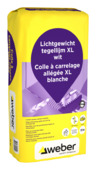 Colle pour carrelage allégée Weber blanc 15kg