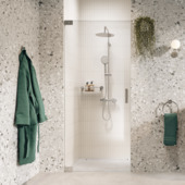 Sealskin draaideur Pure voor nis 80x200 cm zilver hoogglans