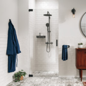 Porte pivotante pour niche Sealskin Pure 90x200 cm noir mat