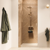 Sealskin draaideur Pure voor nis 90x200 cm geborsteld goud