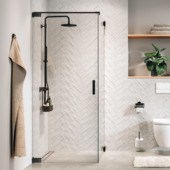 Porte pivotante pour paroi latérale Sealskin Pure 90x200 cm gris canon de fusil