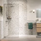 Sealskin inloopdouche Pure Type A3 100x200 cm zilver hoogglans