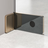 Sealskin zijwand Pure voor combinatie met draaideur 120x200 cm geborsteld goud