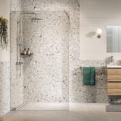 Douche à l'italienne Sealskin Pure type A3 120x200 cm argenté brillant