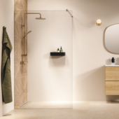 Douche à l'italienne Sealskin Pure type A3 120x200 cm or brossé