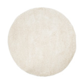 Tapis Shaggy Rond crème 200 cm