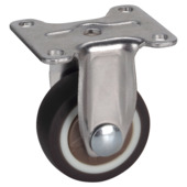 Roulette fixe sur plaque + frein Dornerhelm Ø 32 mm max. 20 kg