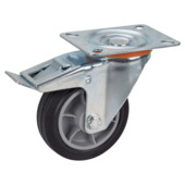 Dornerhelm zwenkwiel op plaat met rem 100 mm 70 kg