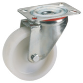 Dornerhelm zwenkwiel PP op plaat 80 mm 100 kg