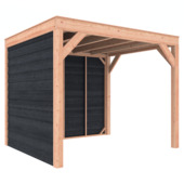 Overkapping Douglas zwart Zweeds rabat 305x255 cm