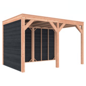 Overkapping Douglas zwart Zweeds rabat 395x255 cm