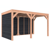 Overkapping Douglas zwart Zweeds rabat 445x255 cm