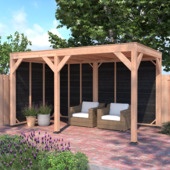 Overkapping Douglas Zwart Zweeds Rabat 445 x 255 cm