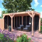 Overkapping Douglas Zwart Zweeds Rabat a-symmetrisch 495 x 255 cm