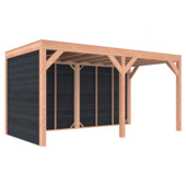 Overkapping Douglas zwart Zweeds rabat 495x255 cm symmetrisch