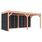 Overkapping Douglas zwart Zweeds rabat 595x255 cm