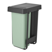 Brabantia prullenbak Sort & Go - 2 x 30 L - Jade Green/Dark Grey