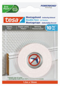 Tesa Powerbond montagetape voor gevoelige oppervlakken wit 1500x19 mm