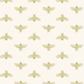 Papier peint intissé Joules Botanical Bee beige/ or (motif 118547)