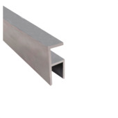 Stoelprofiel dubbel aluminium mat zilver 1,5 mm 38x21,5x1000 mm