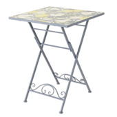 Sorrento bistrotafel ijzer blauw mozaïek 58 x 58 x 76 cm