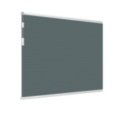 Double store plissé fenêtre fixe 8215 gris