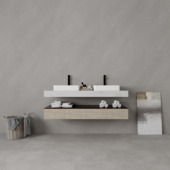 Wandpaneel kunststof Allora 260x90 cm grijs, dikte 5mm 2,34 m²