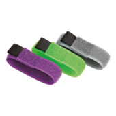 Attache-câbles auto-agrippant 3 couleurs 18cm 20mm - 3 pièces